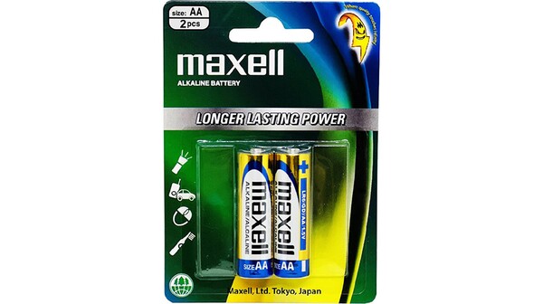 Pin Alkaline AA vỉ 2 viên Maxell LR6(GD)2B