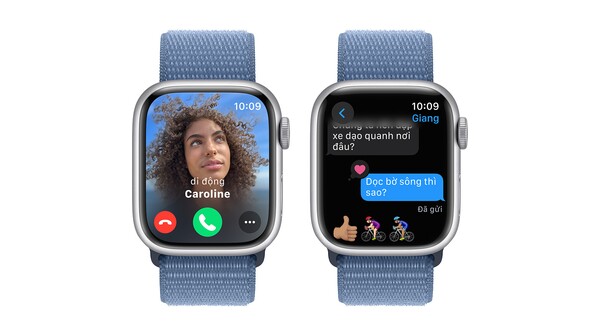 Apple Watch Series 9 GPS 41mm viền nhôm dây vải Sport Loop Winter Blue