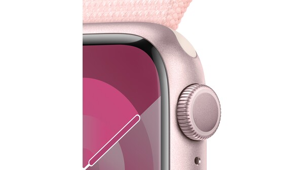 Apple Watch Series 9 GPS 41mm viền nhôm dây vải Sport Loop Light Pink