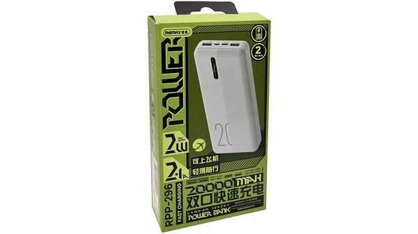 Sạc dự phòng Remax 20000mAh RPP-296 Trắng