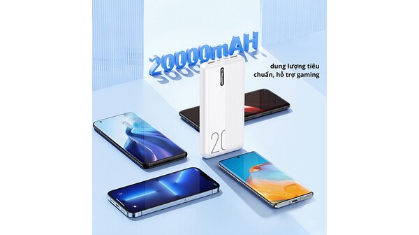 Sạc dự phòng Remax 20000mAh RPP-296 Trắng