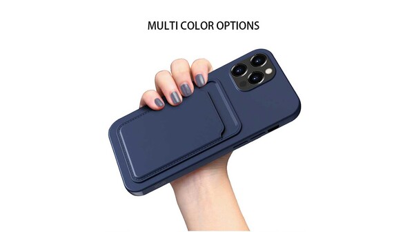 Ốp lưng iPhone 15 Pro Max Mipow Card Bag TPU Leather Xanh