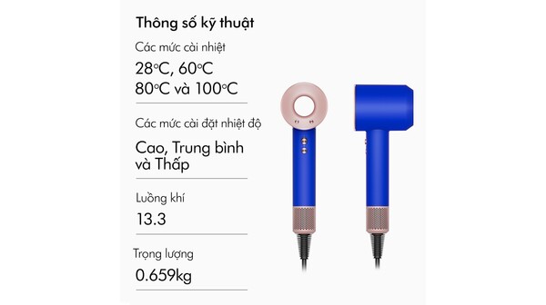 Máy sấy tóc Dyson Supersonic™ HD15 (Xanh Ultra/ Hồng Blush)