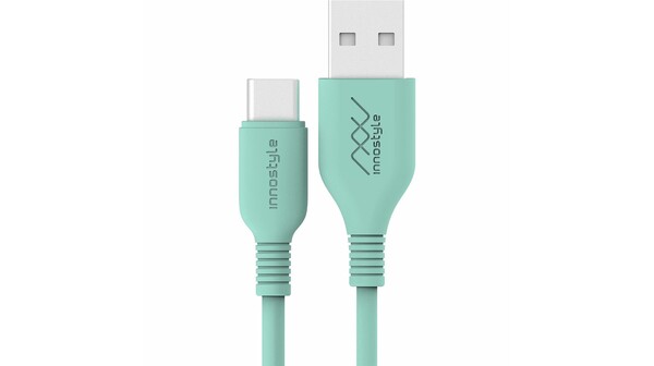 Cáp sạc Innostyle Jazzy USB-A to USB-C J_IAC120 Xanh mint