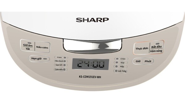 Nồi cơm điện tử Sharp 1.8 lít KS-COM191EV-WH