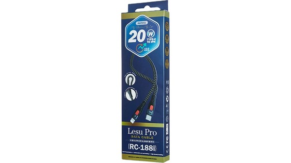 Cáp sạc Remax Type-C to Lightning RC-188i Đen