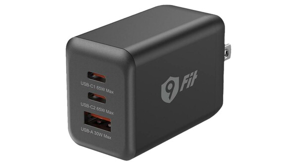 Củ sạc 9Fit PD 65W 1A2C GaN 9FAC002B Đen