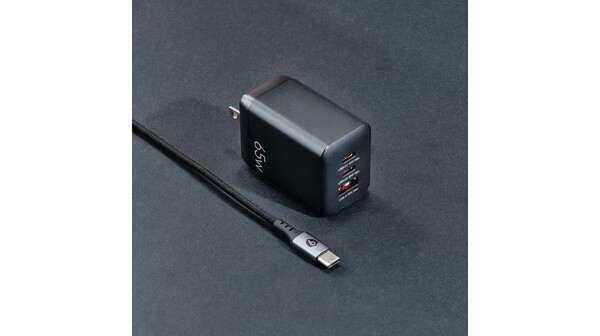 Củ sạc 9Fit PD 65W 1A2C GaN 9FAC002B Đen