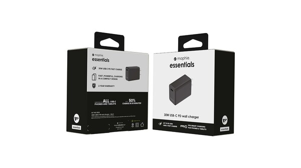 Củ sạc Mophie Essential PD 30W 1C Đen