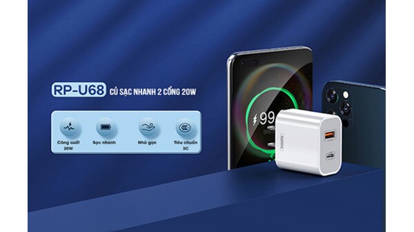 Củ sạc Remax 20W RP-U68
