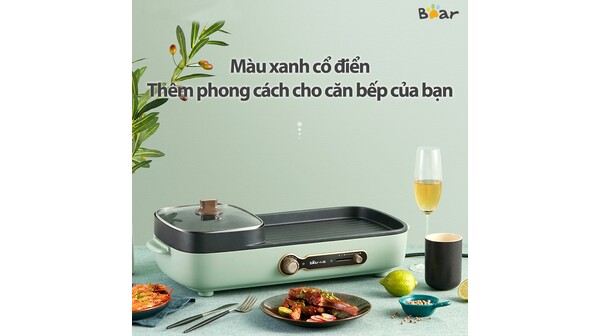 Bếp lẩu nướng đa năng Bear DKL-C15G1-