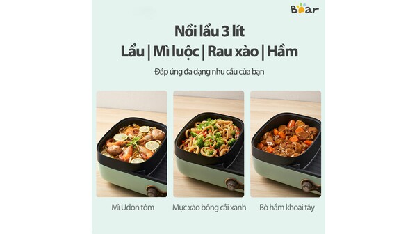 Bếp lẩu nướng đa năng Bear DKL-C15G1-