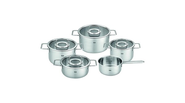 10058218-Bộ nồi Fissler Pure 5 món nắp kính có quánh