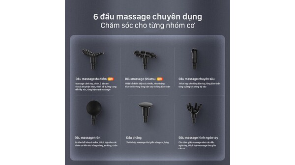 10058338-Súng massage Fascial Gun Philips PPM7323