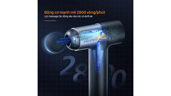 10058338-Súng massage Fascial Gun Philips PPM7323