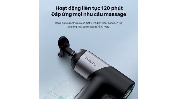 10058338-Súng massage Fascial Gun Philips PPM7323
