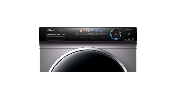 Máy giặt Aqua Inverter 10 kg AQD-DD1001G.PS bảng điều khiển