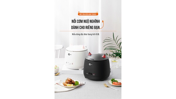 10058300-Nồi cơm mini nắp gài Coclear 0.8 lít CR6901