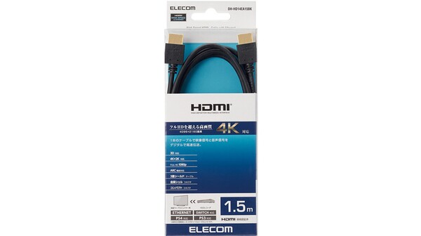 10043761-Cáp HDMI Elecom 1.5m DH-HD14EA15BK