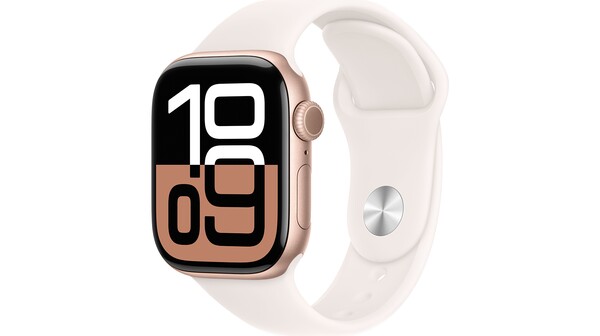 Apple Watch Series 10 GPS 42mm Rose Gold Aluminium Light Blush Sport Band M/L