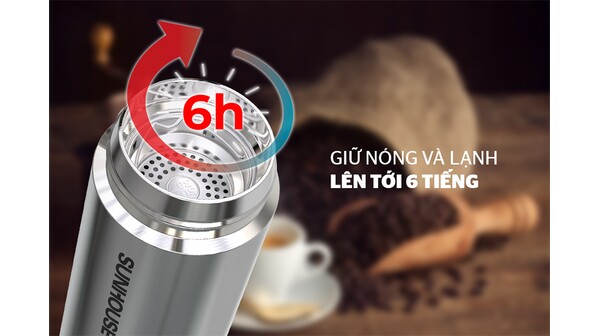 Bình giữ nhiệt inox 304 Sunhouse 450 ml KS-TU450I