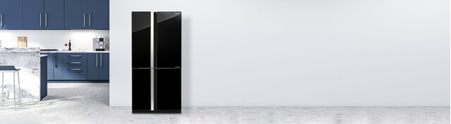 Tủ lạnh Sharp Inverter 678 lít SJ-FX688VG-BK mặt chính diện
