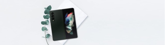 Điện thoại Samsung Galaxy Z Fold 3 512GB Xanh Lá máy mở mặt sau