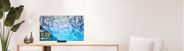 Smart Tivi Neo QLED 8K 65 inch Samsung QA65QN900BKXXV mặt chính diện
