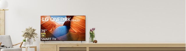 Smart Tivi QNED LG 8K 75 Inch 75QNED99SQB mặt chính diện