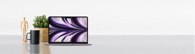 Laptop Macbook M2 2022 13.6 inch 8C MLXW3SA/A Xám mặt chính diện