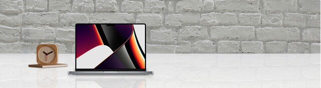 Laptop MacBook Pro 14” M1 2021 MKGQ3SA/A Xám chính diện