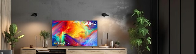 Google Tivi TCL 4K 75 inch 75P735 mặt chính diện