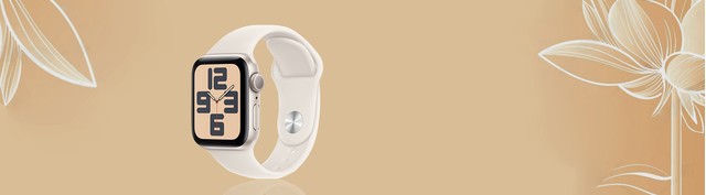 Apple Watch acSE GPS 40mm Starlight Aluminium Case with Starlight Sport Band - M/L