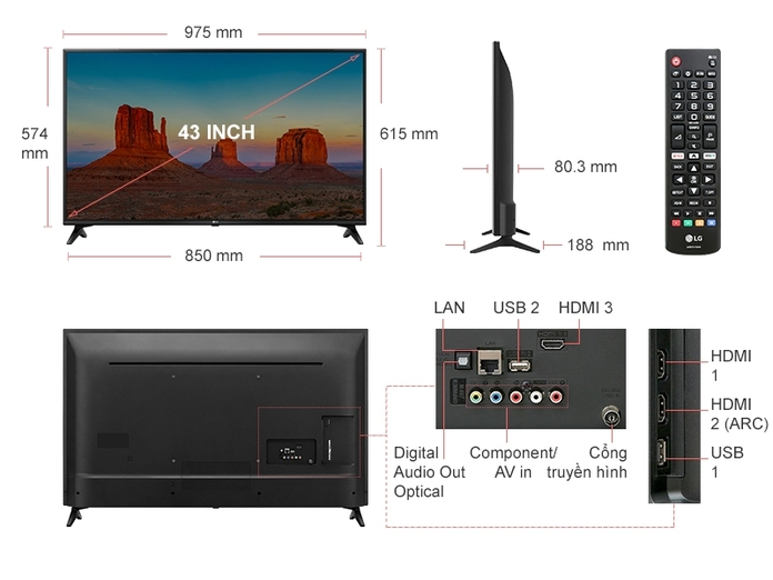 TIVI LCD LG 43 INCH 43UK6200PTA.ATV