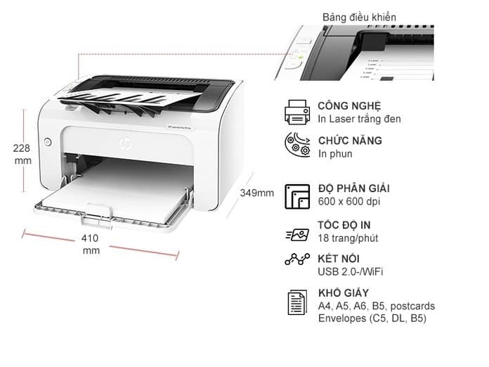 Máy in HP LaserJet Pro M12W T0L46A