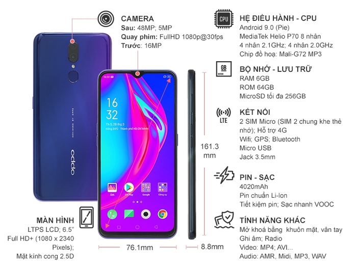Oppo F11 tím