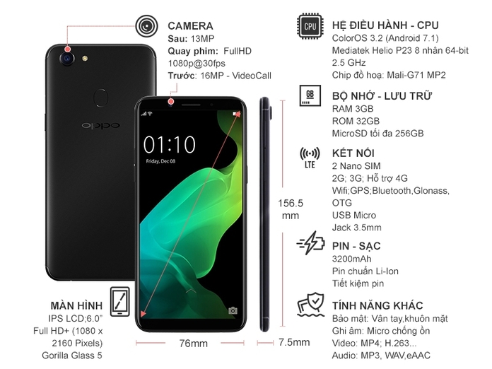 OPPO F5 YOUTH ĐEN