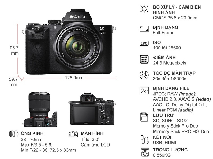 Máy ảnh Sony Alpha 7 II ILCE-7M2K/BQAP2