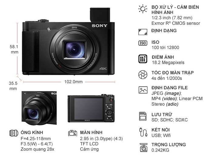 MÁY ẢNH SONY DSC-HX99 | BC E32