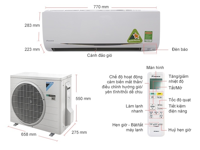 MÁY LẠNH DAIKIN 1.5 HP FTKC35RVMV