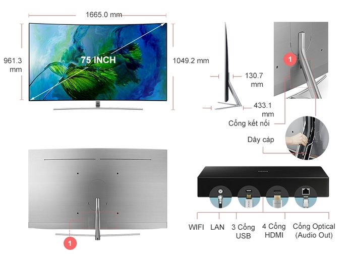 TIVI QLED SAMSUNG QA75Q8CAMKXXV