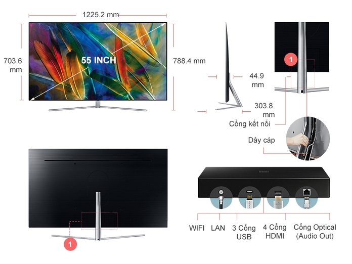 TIVI QLED SAMSUNG QA55Q7FAMKXXV