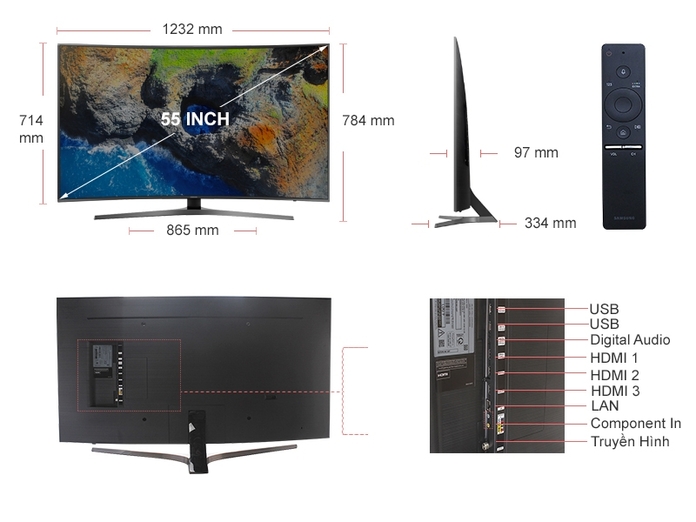 TIVI LED SAMSUNG UA55MU6500KXXV