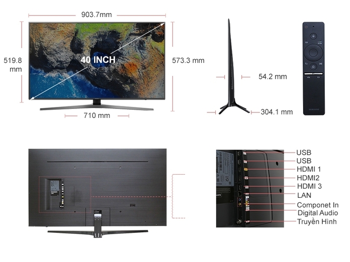 TIVI LED SAMSUNG UA40MU6400KXXV