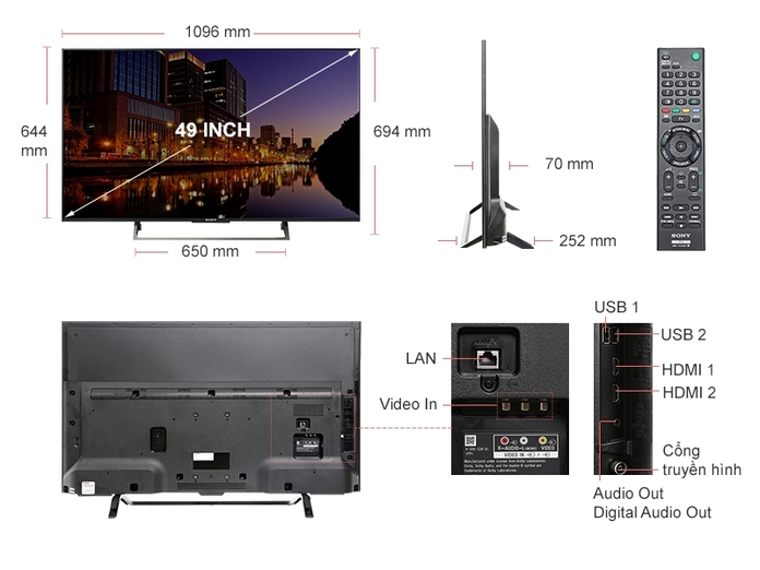 Tivi SONY 49 INCH KDL-49W750E VN3
