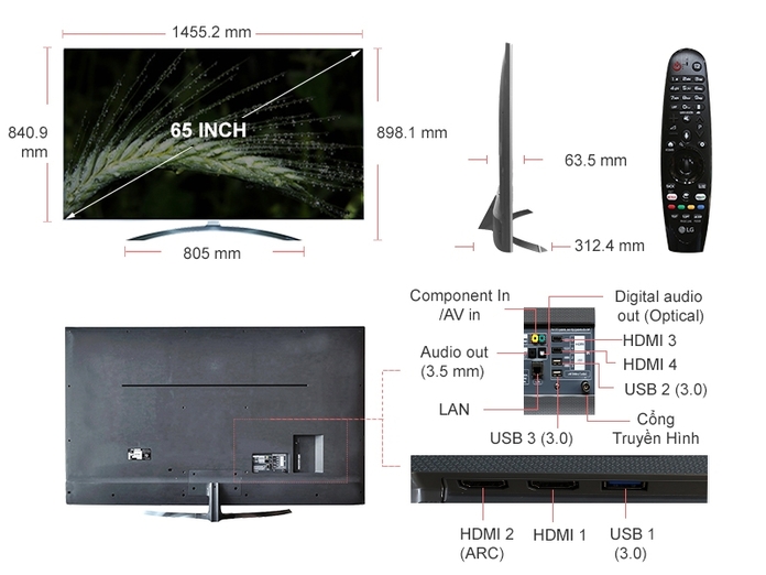 SMART TIVI 65INCH LG SUPER UHD 65SJ800T