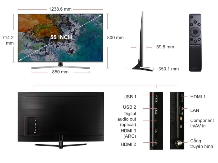 TIVI SAMSUNG 55 INCH UA55NU7400KXXV