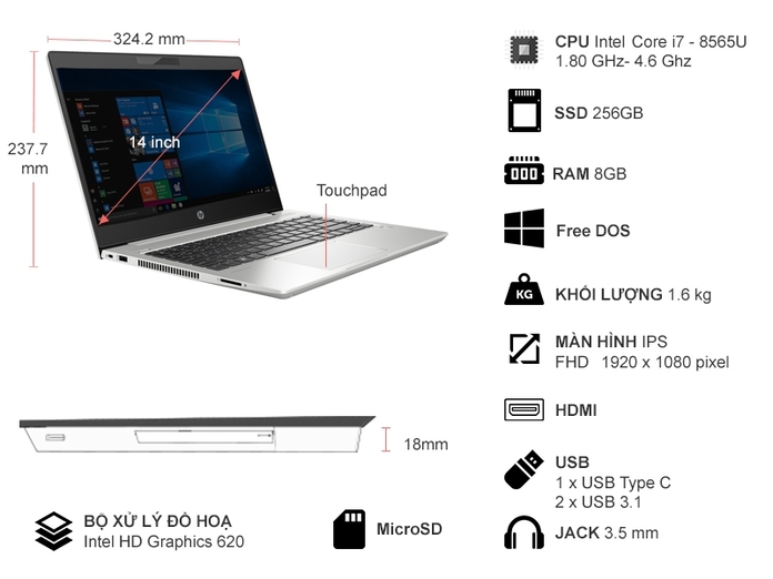 Laptop HP Probook 440 G6 (6FG86PA)