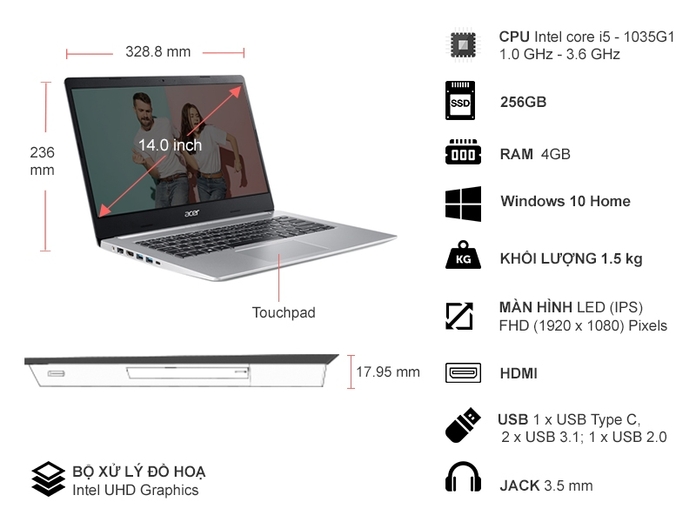 Acer Aspire 5 A514-53-50JA i5-1035G1 (NX.HUSSV.002)