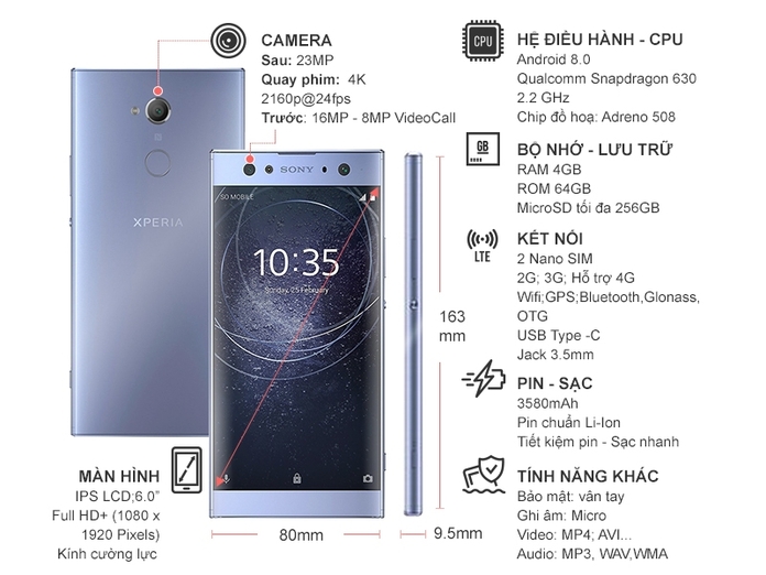 SONY XPERIA XA2 ULTRA MÀU XANH ( H4233VN/L)